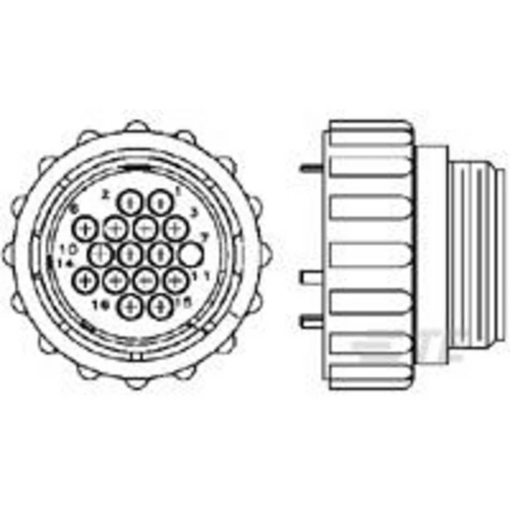 TE Connectivity Circular Plastic ConnectorsCircular Plastic Connectors 206037-3 AMP slika