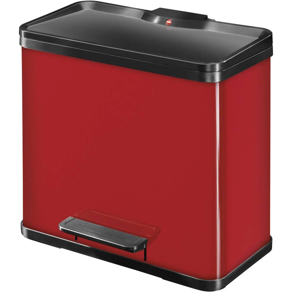 Kontejner za limenke 26 l Hailo öko duo plus L (Š x V x d) 470 x 430 x 340 mm Crvena Mehanizam stopalo-pedal 1 ST slika