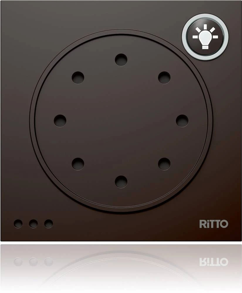 Ritto by Schneider 1876050 Video-portafon Schneider Electric interfon vrata za vrata. grbr m.Lichta.95x95x33 1 8760/50 Sivo-smeđ slika