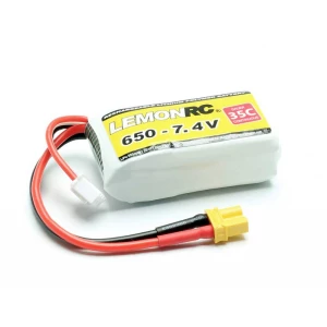 LemonRC lipo akumulatorski paket za modele 7.4 V 650 mAh Broj ćelija: 2 35 C softcase XT30 slika