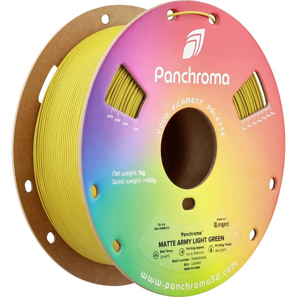 Polymaker CA04011 Panchroma™ Matte 3D pisač filament PLA mat, manji sadržaj plastike 1.75 mm 1000 g vojničko svijetlo ze slika