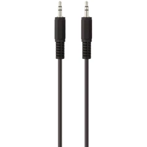 Utičnica Audio Priključni kabel [1x 3,5 mm banana utikač - 1x 3,5 mm banana utikač] 2 m Crna pozlaćeni kontakti Belkin slika
