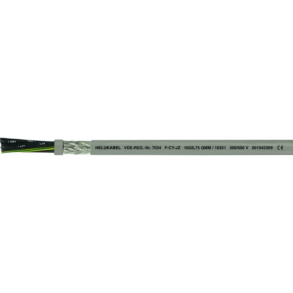 Helukabel F-CY-JZ kontrolni vod 3 G 1 mm² siva 16371-1000 1000 m slika
