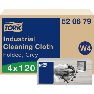 TORK Složene industrijske maramice za čišćenje sive W4, 4 x 120 maramice 520679  Broj: 480 St. slika