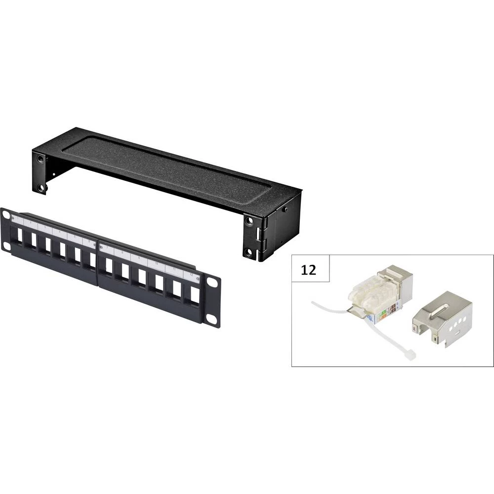 12 ulaza Mreža Patch box Renkforce KS10 CAT 6 1 HE slika