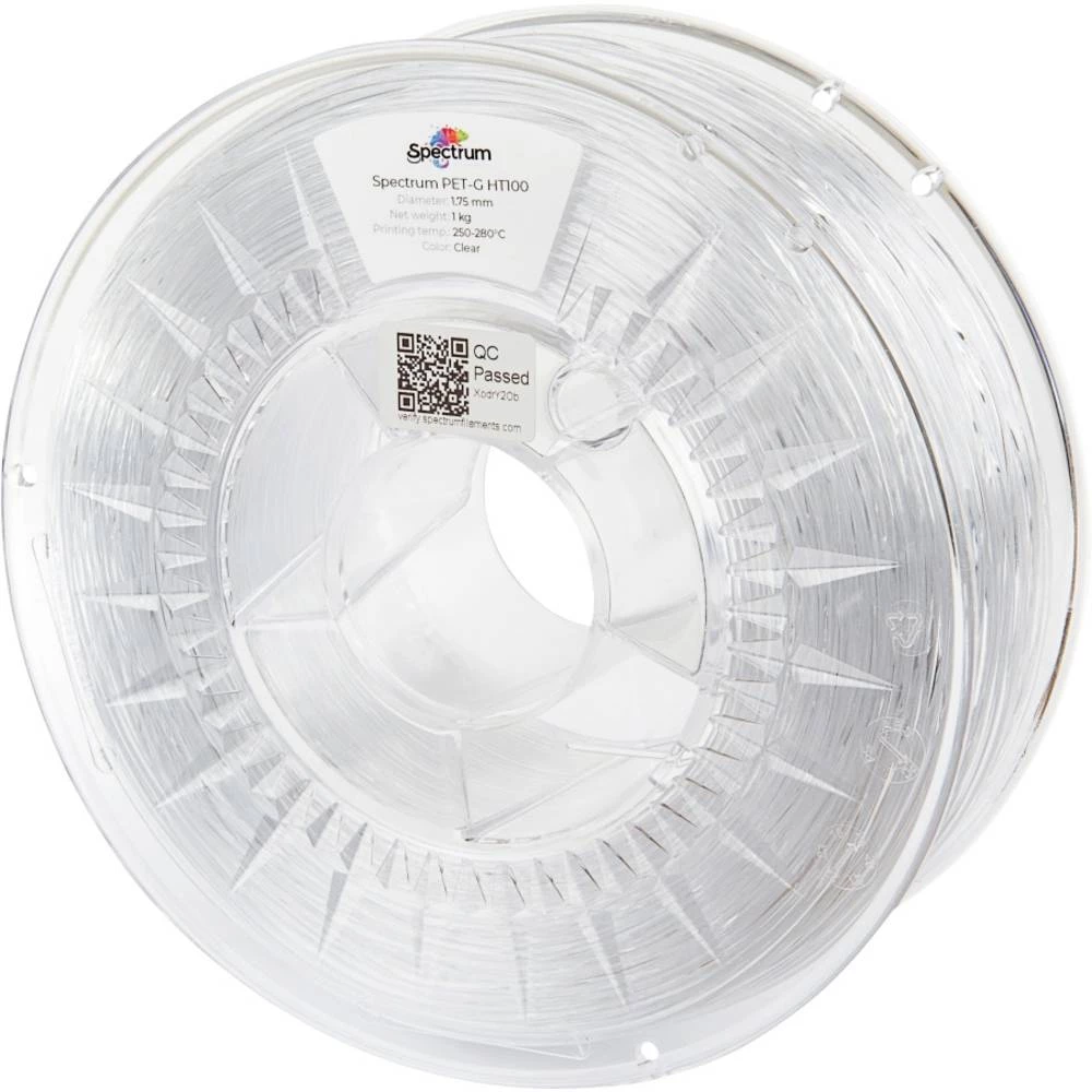 Spectrum Filaments 80413 PET-G HT100 3D pisač filament PETG otporan na toplinu, kemijski otporan 1.75 mm 1000 g bistra, slika
