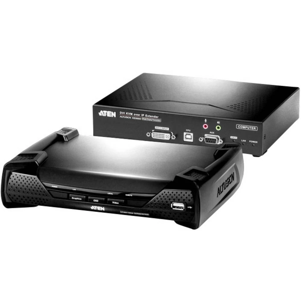 ATEN KE6900-AX-G DVI, USB, RS232, audio line-out, utičnica za mikrofon proširenje (produžetak) putem mrežnog kabela RJ45 100 m slika