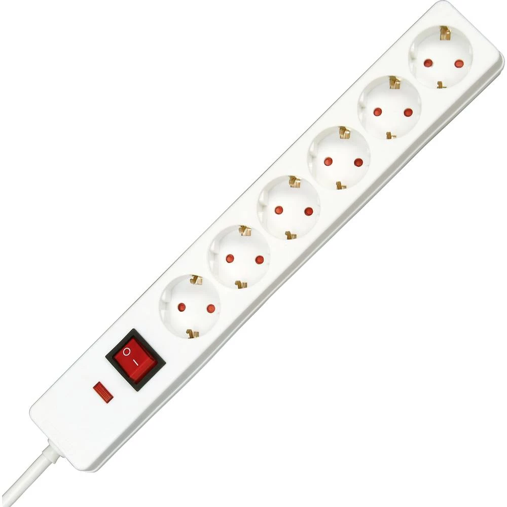 Kopp 224202019 Razdjelna letva sa zaštitom od prenapona 6-struki Bijela Utičnica slika