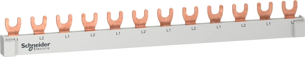 Fazna šina Bijela 2-polni 63 A Schneider Electric R9XFH212 slika