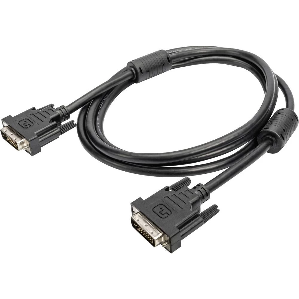Digitus DVI priključni kabel 2.00 m AK-990930-020-S sa zaštitom crna [1x muški konektor dvi, 24 + 1 pol - 1x muški konek slika