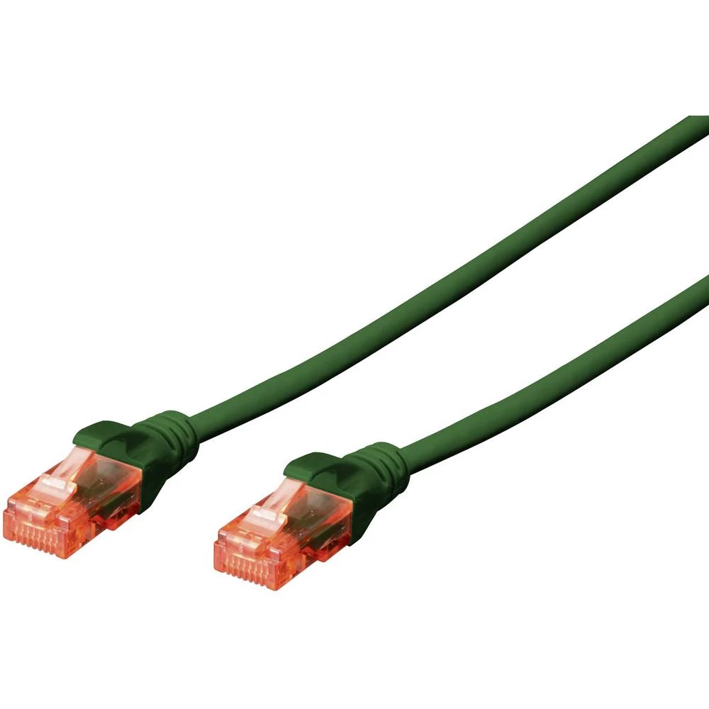 Digitus DK-1612-030/G RJ45 mrežni kabel, Patch kabel cat 6 U/UTP 3.00 m zelena upleteni parovi 1 St. slika