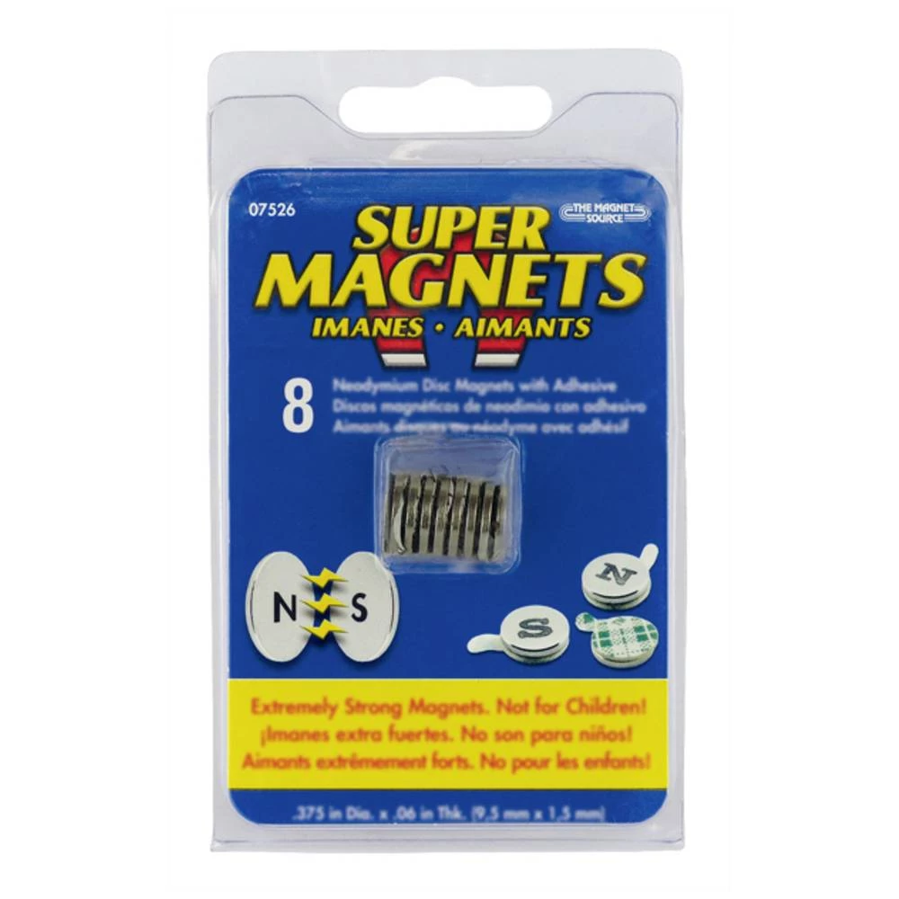 Blanko magnet (Ø x V) 12 mm x 1.5 mm okrugli plemeniti čelik 8 St. 207078 slika