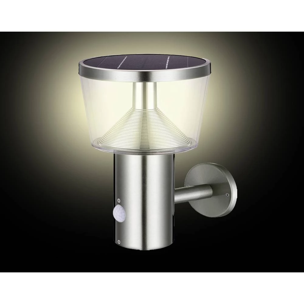 Polarlite WLSS02PIR PL-8228605 Vanjska solarna zidna lampa s detektorom pokreta 3 W Toplo-bijela slika