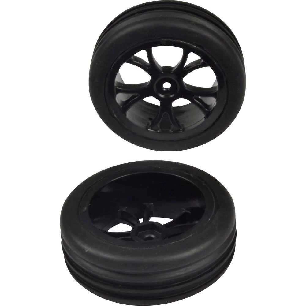 Reely 1:10 Buggy Kompletni kotači Zasječene gume 5 duplih krakova Crna 1 pair slika