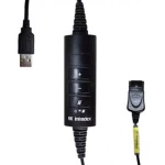 Kabel za telefonsku slušalicu s mikrofonom AK-4 USB PLX-QD Crna