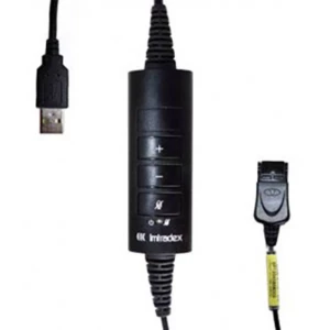 Kabel za telefonsku slušalicu s mikrofonom AK-4 USB PLX-QD Crna slika