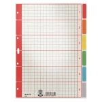 Leitz Register 4350 DIN A4 Blanko Karton Siva 6 pregrada za registrator 43500085