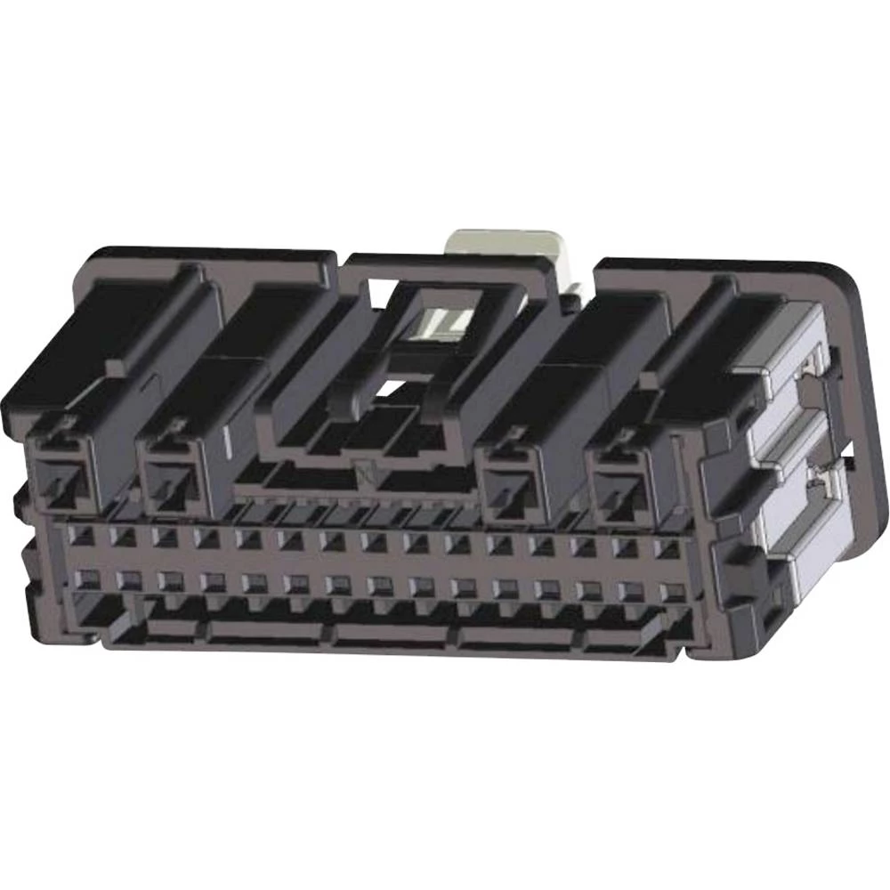 Molex 349590340 Mini50 Unsealed Receptacle, 3 Rows, with CPA, 34 Circuits, Polarization Option A, Black slika
