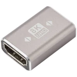 SpeaKa Professional SP-11301992 HDMI adapter [1x ženski konektor HDMI - 1x ženski konektor HDMI] siva UHD 8K @ 60 Hz, UHD 4K @ 120 Hz aluminijski utikač