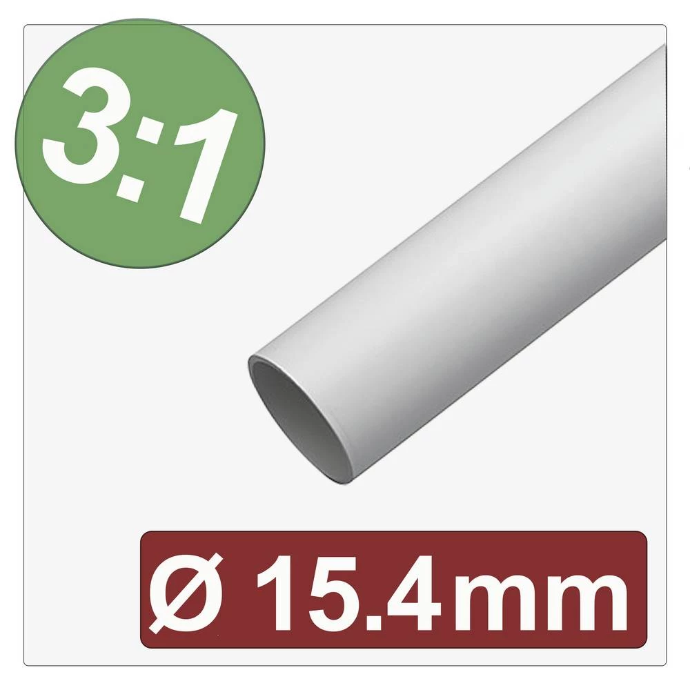 Quadrios 25CA632 skupljajuća cijev s ljepilomi bijela 15.4 mm 5.1 mm Stopa skupljanja:3:1 Roba na metre slika