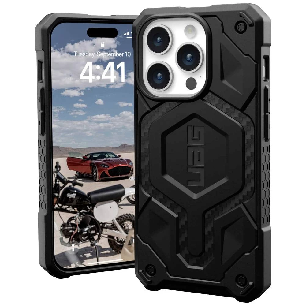 Urban Armor Gear Monarch Pro MagSafe stražnji poklopac za mobilni telefon Apple iPhone 15 Pro karbon crna boja slika