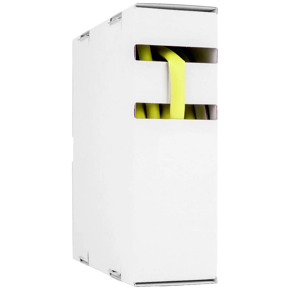 Termoskupljajuća cijev bez ljepila, H-2(Z), omjer skupljanja: 2:1, 2,4 - 1,2 mm, žuta, u kutiji za doziranje 15 m Hongshang 211134348 skupljajuća cijev bez ljepila žuta 2.40 mm 1.20 mm Stopa skuplj... slika