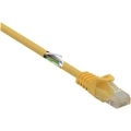 LAN (RJ45) Mreža Priključni kabel CAT 5e U/UTP 0.5 m Žuta sa zaštitom za nosić Basetech slika