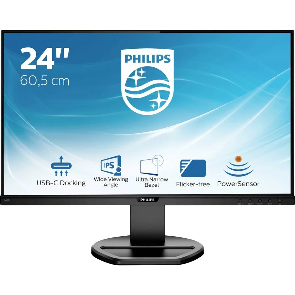 Philips Monitore 243B9 LCD zaslon Energetska učinkovitost 2021 E (A - G) 61 cm (24 palac) 1920 x 1080 piksel 16:9 4 ms u slika