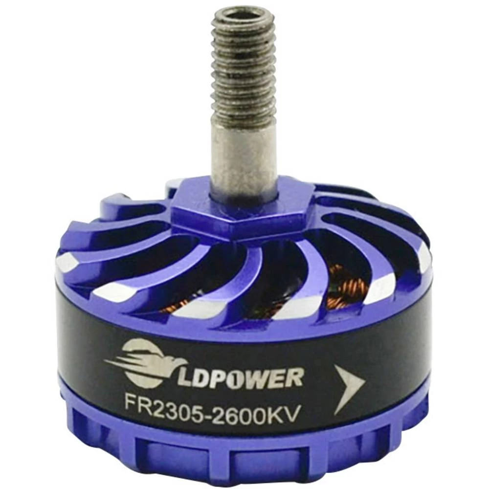 Beskontaktni istosmjerni elektromotor za trkaći kopter LDPower kV (U/min po voltu): 2600 Okretaji (Turns): 9 slika