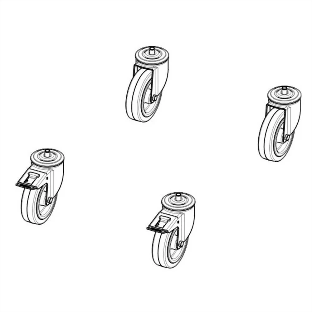 Schroff 24630104 19 palac komplet kotača za mrežni ormar višebojna slika