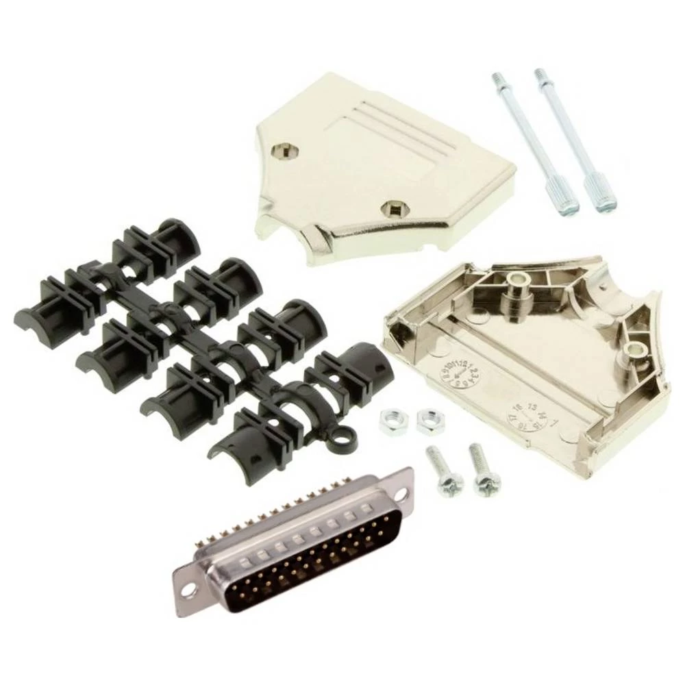 MH Connectors MHDTPK25-DM25P-K komplet D-Sub pinskih konektora 180 ° Broj polova (broj): 25 lemni kup 1 kom. slika