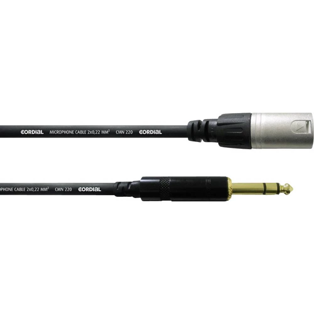 XLR Adapter cable [1x Muški konektor XLR - 1x 6,3 mm banana utikač] 0.3 m Crna Cordial CFM 0,3 MV slika