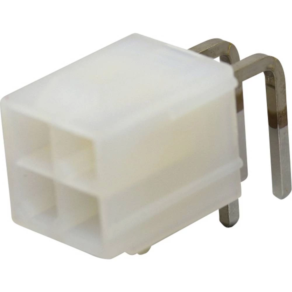 Molex 39301041 Mini-Fit Jr. Header, Dual Row, Right-Angle, with Snap-in Plastic Peg PCB Lock, 4 Circuits, PA Polyamide N slika