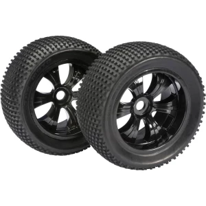 Absima 1:8 Truggy kompletni kotači Dirty 6 krakova crna 2 St. slika