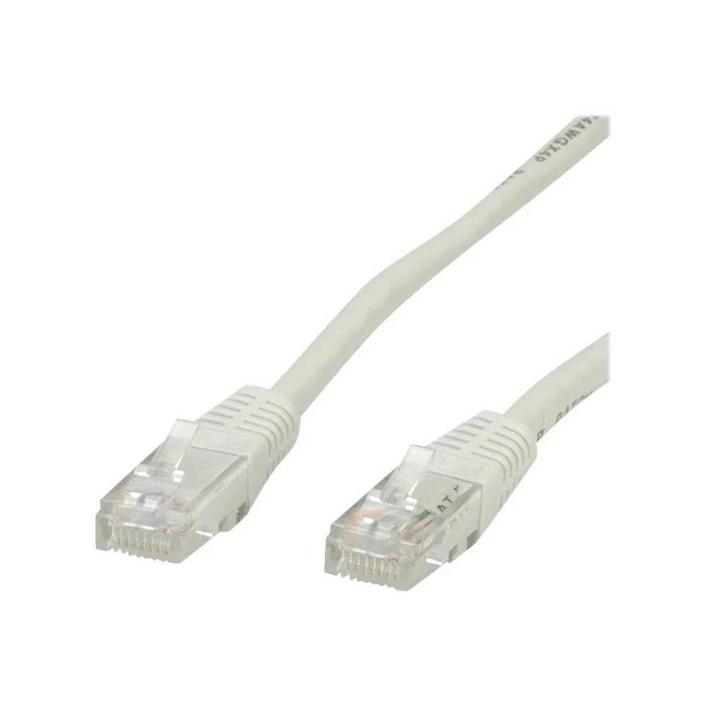 Value 21.99.0303 RJ45 mrežni kabel, Patch kabel cat 5e S/FTP 3.00 m siva dvostruko zaštićen, pozlaćeni kontakti 1 St. slika