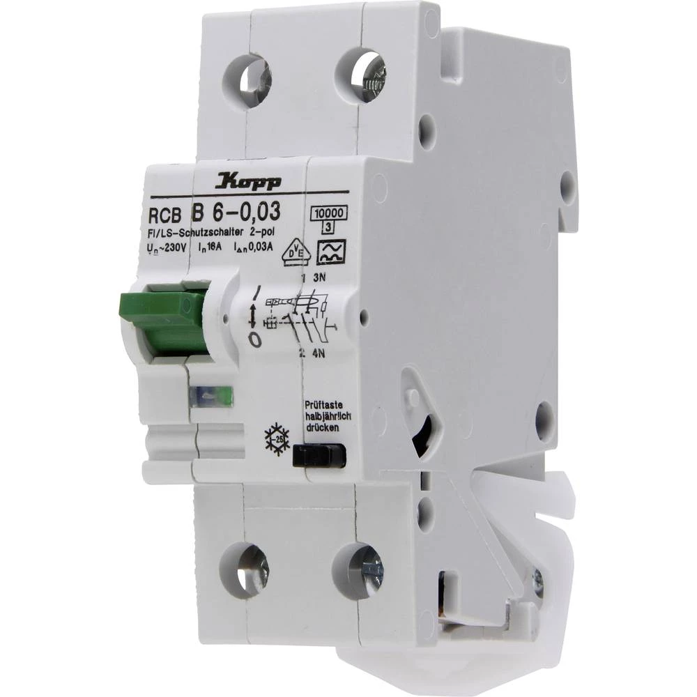 Kopp 740615016 FID zaštitna sklopka/zaštitna sklopka za vodove 6 A 0.03 A 230 V slika