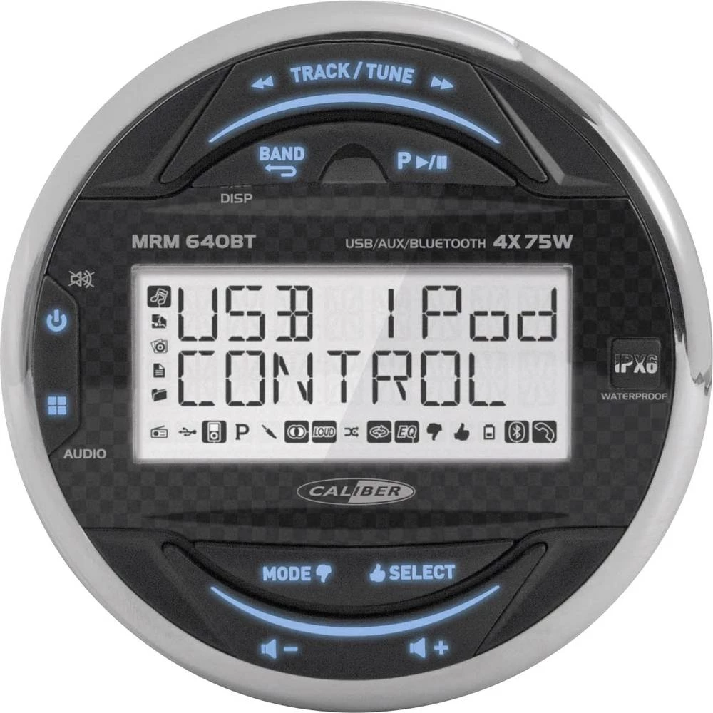Caliber Audio Technology MRM640BT Marine Head Unit Zaštiteno od prskanja slika