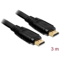 Delock HDMI priključni kabel HDMI-A utikač, HDMI-A utikač 3.00 m crna 82671  HDMI kabel slika