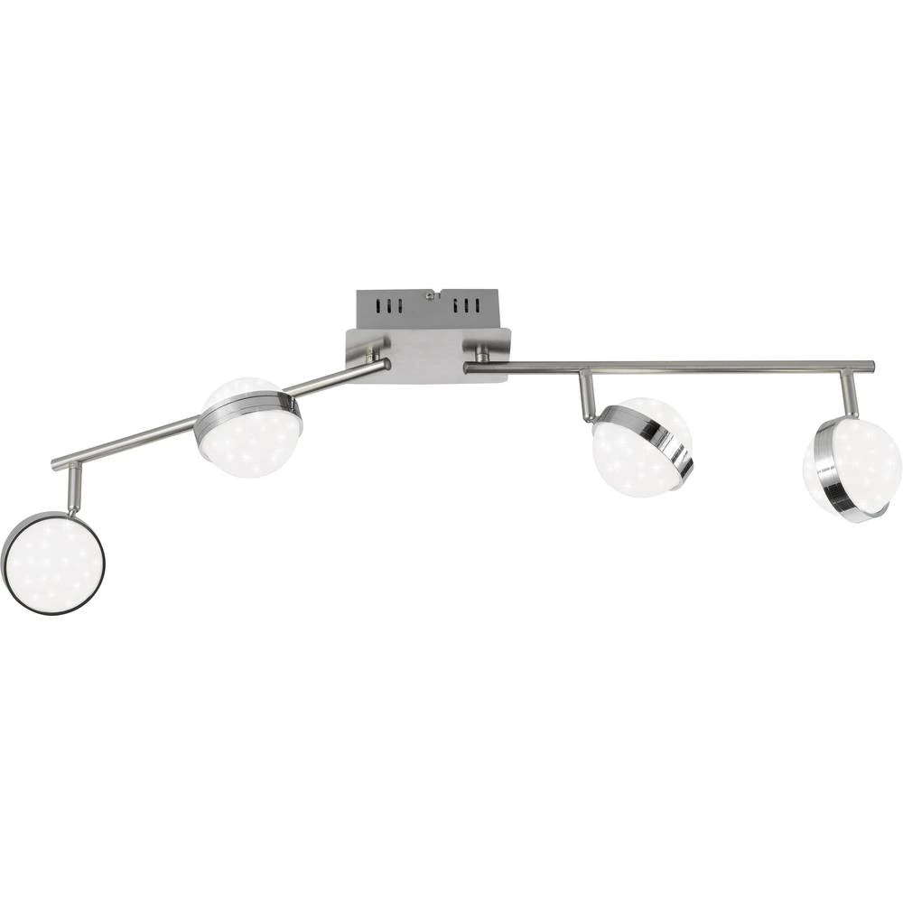 LED stropni reflektor 24 W Toplo-bijela WOFI Monde 7241.04.54.6000 Nikal (mat), Krom boja slika