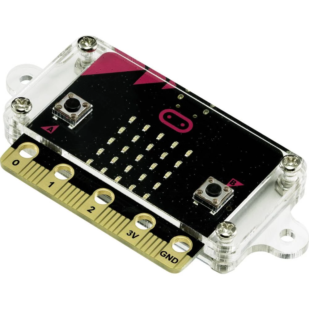 TRU COMPONENTS sbc kućište Pogodno za: micro:bit s trakama za pričvršćivanje prozirna slika