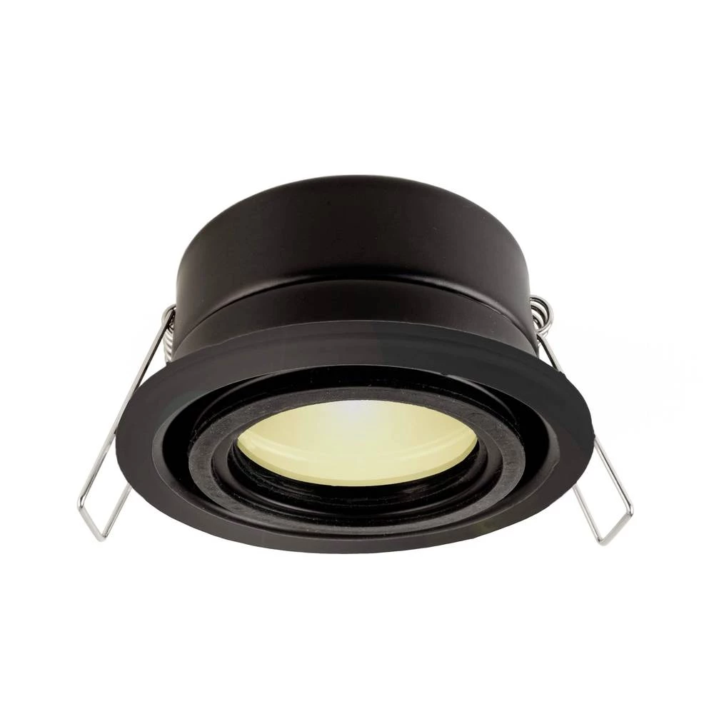 Ugradbeni stropni reflektor, montažni prsten, Mizar II, okrugli, Ø 80 mm, GU5.3, IP44, aluminij, crna Deko Light Mizar II 110011 stropni ugradni prsten LED, halogena žarulja GU5.3, MR 16 35 W crna slika