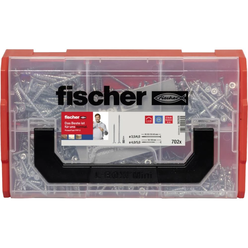 Fischer FixTainer PowerFast II TX 562928 asortiman vijaka za iverice       čelik galvansko pocinčani 1 Set slika