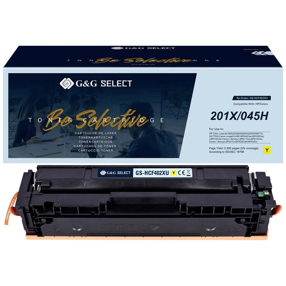 G&G toner zamijenjen HP, Canon 201X, 045H kompatibilan  žut  CF402X/Cartridge 045H Yellow GS-HCF402X(U) slika