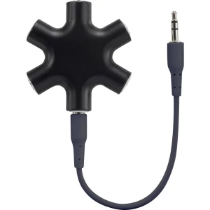 Klinke Audio Y-adapter [1x JACK utičnica 3.5 mm - 5x JACK utičnica 3.5 mm] crn slika
