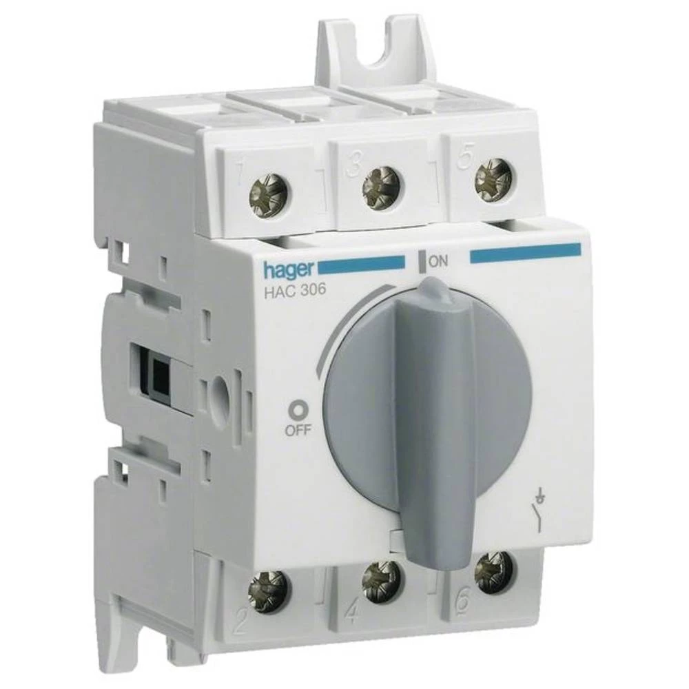 Hager HAC306 HAC306 teretna rastavna sklopka    3-polni 63 A  415 V slika
