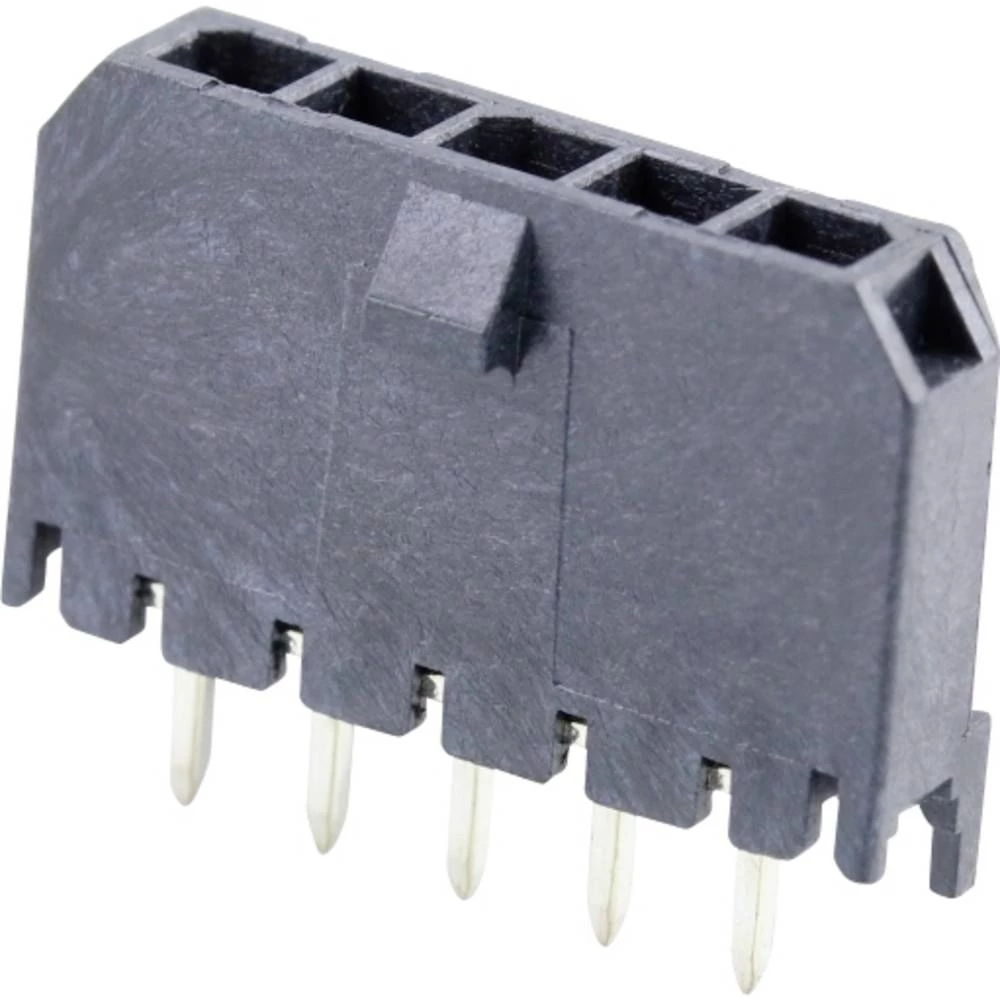 Molex 436500528 Micro-Fit 3.0 Vertical Header, 3.00mm Pitch, Single Row, 5 Circuits, with PCB Polarizing Peg, Gold, Glow- slika