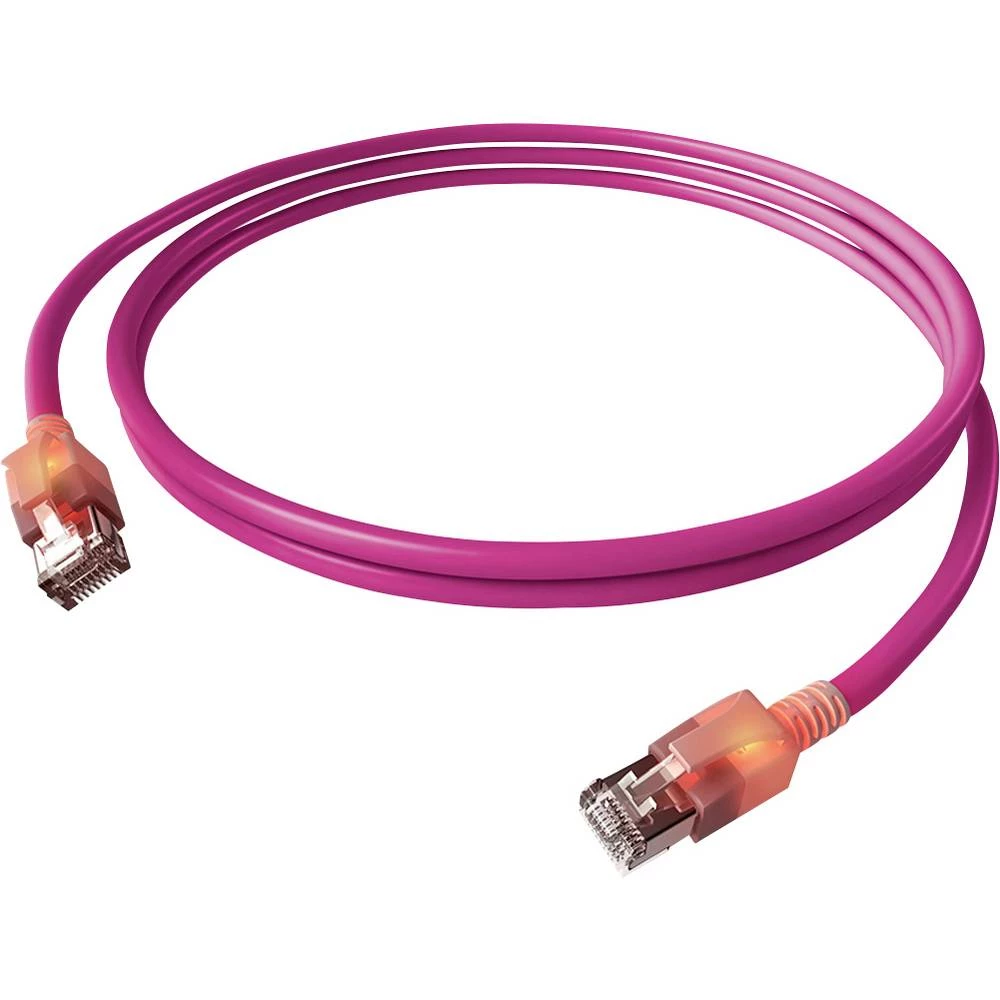 Easylan CS1OVADAD0020 RJ45 mrežni kabel, Patch kabel CAT 6a S/FTP 2 m višebojna dvostruko zaštićen, bez halogena, vatros slika