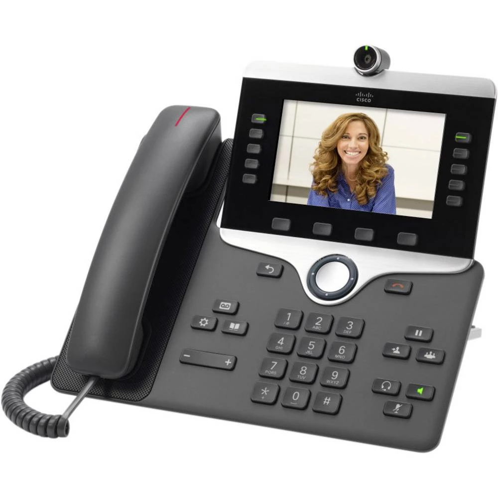 Cisco 8845 telefon s kabelom, voip crna slika