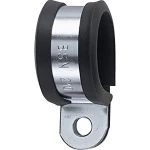 HellermannTyton AFCS63-GS/PVC-BK/ML montažna obujmica vijak 166-50608 Snop Ø, područje 63 mm (max)  s klopenskim zaštitnim profilom metalna  , crna 1 St.