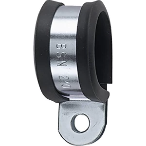 HellermannTyton AFCS63-GS/PVC-BK/ML montažna obujmica vijak 166-50608 Snop Ø, područje 63 mm (max)  s klopenskim zaštitnim profilom metalna  , crna 1 St. slika